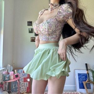 Sz_XS Eleloveph Women's Pleated Tennis Skirt-Flowy Athletic Design